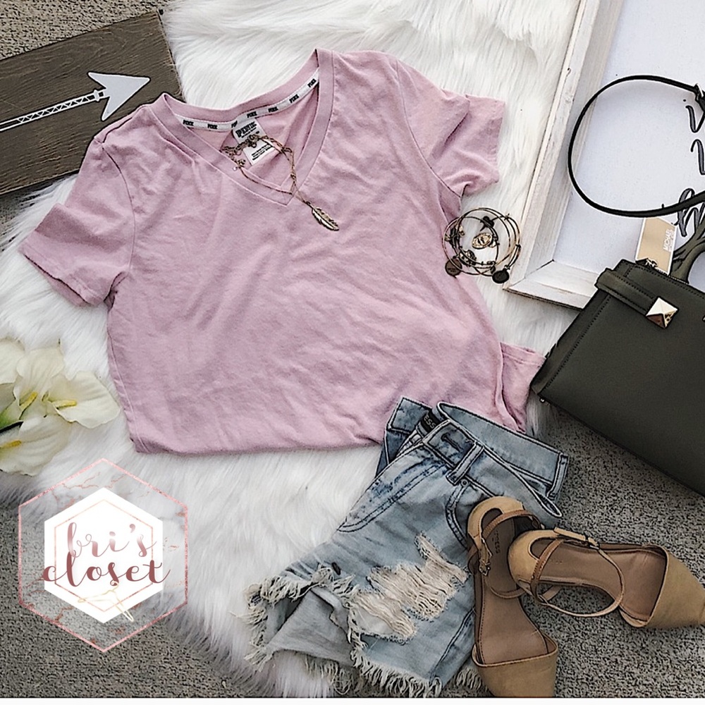 Dusty Rose PINK V-Neck | CUTE👚 | Size Small